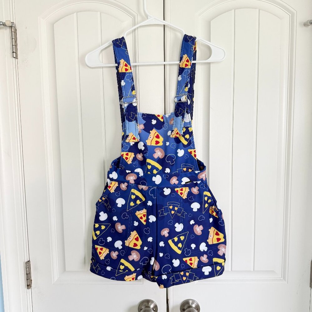NWT Blackmilk x Care Bears Hungry for Pizza Short Overalls